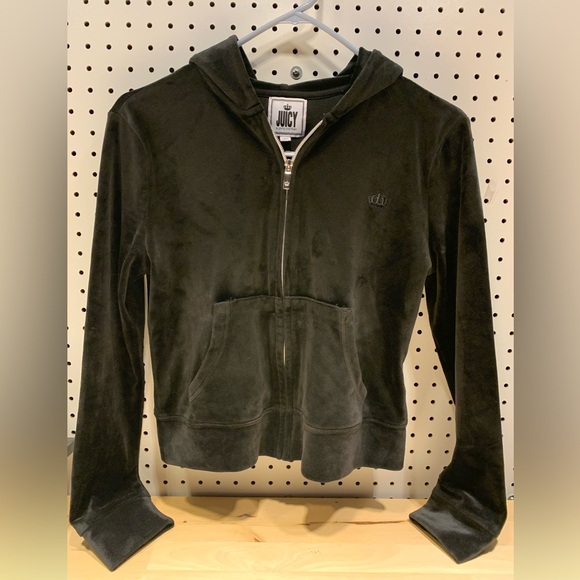 Juicy Couture Tops - Juicy Couture Classic Black Zip-Up Hoodie